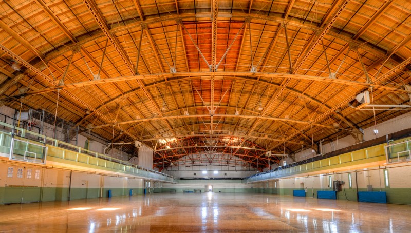 Tacoma Armory interior main hall